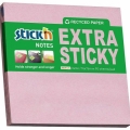 Bloček samolepicí Stick´n Extra Sticky 76x76 mm, růžový