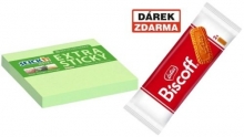 Bloček samol. Stick´n Extra Sticky 76x76 mm, zel., 2 ks-Akce