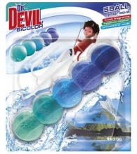 Závěs na WC Dr. Devil BiCOLOR 5ball, 35 g, Polar aqua