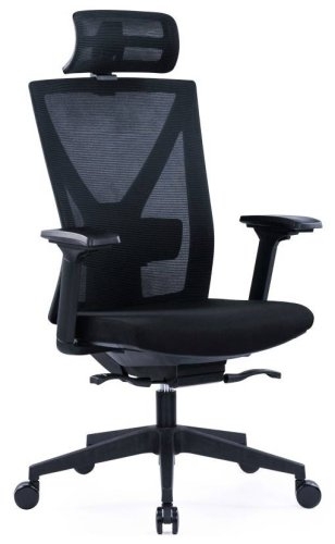Židle kancelářská Nyon, hlavová opěrka, černá