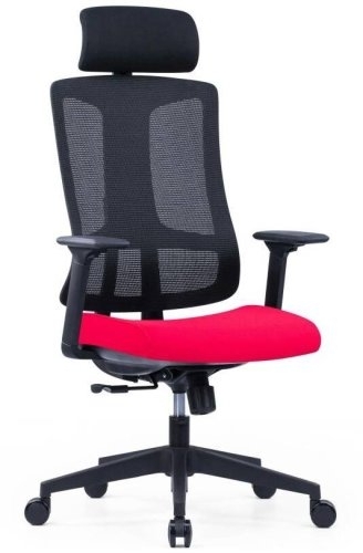 Židle kancelářská Slide, hlavová opěrka, červená